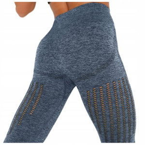 Legginsy SPORTOWE fitness PUSH WYSOKI stan dziurki