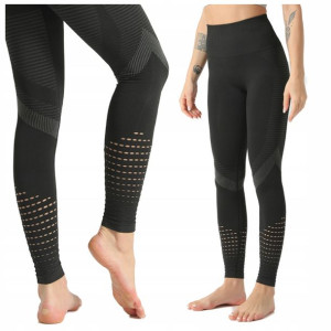 Legginsy SPORTOWE fitness joga WYSOKI STAN S