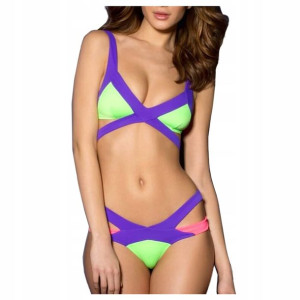 Bikini NEONOWE strój kąpielowy NEON siwiec rozm. M
