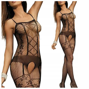 BODYSTOCKING SIATECZKA otwarte body ala POŃCZOCHY