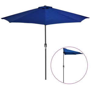 Półparasol balkonowy, aluminium, niebieski, 270x135x245 cm