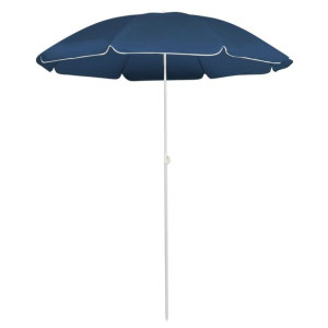 Parasol ogrodowy na stalowym słupku, niebieski, 180 cm