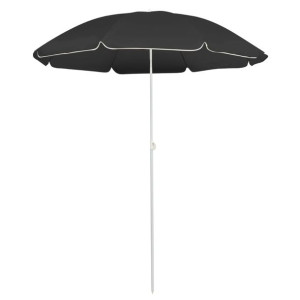 Parasol ogrodowy na stalowym słupku, antracytowy, 180 cm
