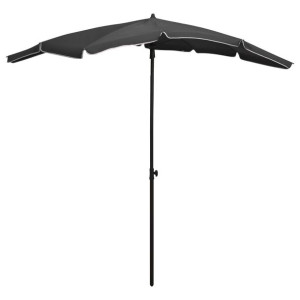 Parasol ogrodowy na słupku, 200x130 cm, antracytowy