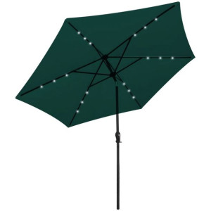 Parasol na wysięgniku z LED 3 m, zielony
