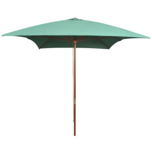 Parasol ogrodowy, 200x300 cm, drewniany stelaż, zielony