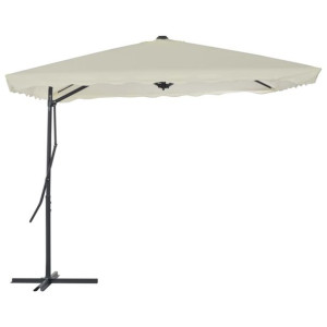 Parasol ogrodowy na słupku stalowym, 250 x 250 cm, piaskowy