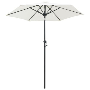 Parasol, piaskowa biel, 200x211 cm, aluminium