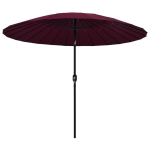 Parasol ogrodowy na słupku aluminiowym, 270 cm, bordowy