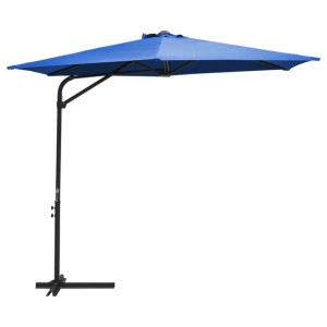 Parasol ogrodowy na stalowym słupku, 300 cm, błękit lazur
