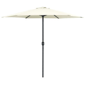 Parasol ogrodowy na słupku aluminiowym, 270x246 cm, biały