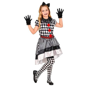 Strój Straszny Klaun Pajacyk Arlekin Halloween - 158