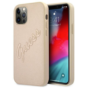 Etui Guess GUHCP12LRSAVSLG Apple iPhone 12 Pro Max złoty/gold hardcase Saff
