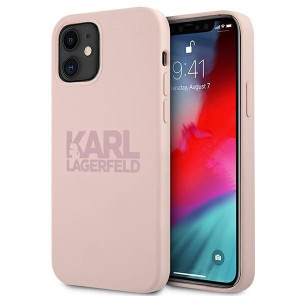 Etui Karl Lagerfeld KLHCP12SSTKLTLP Apple iPhone 12 mini Silicone Stack Log