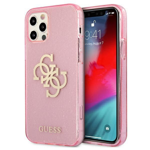 Etui Guess GUHCP12LPCUGL4GPI Apple iPhone 12 Pro Max różowy/pink hard case