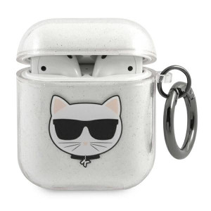 Etui Karl Lagerfeld KLA2UCHGS Apple AirPods cover srebrny/silver Glitter Ch