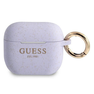Etui Guess GUA3SGGEU Apple AirPods 3 cover purpurowy/purple Silicone Glitte