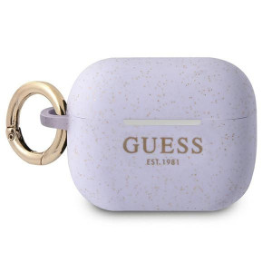 Etui Guess GUAPSGGEU Apple AirPods Pro cover purpurowy/purple Silicone Glit