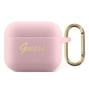 Etui Guess GUAPSSSI Apple AirPods Pro cover różowy/pink Silicone Vintage Sc