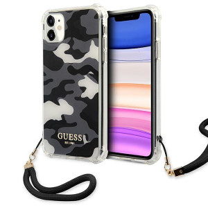 Etui Guess GUHCN61KSARBK Apple iPhone 11 czarny/black hardcase Camo Collect
