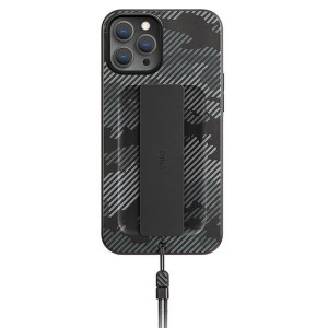 Etui UNIQ Heldro Apple iPhone 12 Pro Max czarny moro/charcoal camo Antimicr