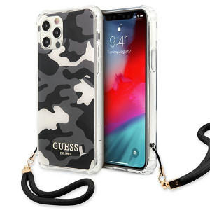 Etui Guess GUHCP12MKSARBK Apple iPhone 12/12 Pro czarny/black hardcase Camo
