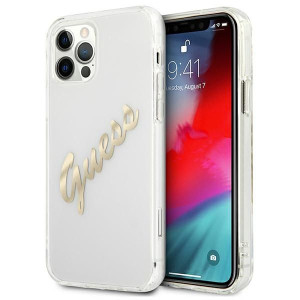 Etui Guess GUHCP12MKTRSVGO Apple iPhone 12/12 Pro Transparent hardcase Vint