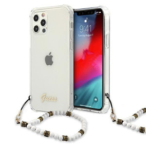 Etui Guess GUHCP12LKPSWH Apple iPhone 12 Pro Max Transparent hardcase White