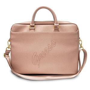 Torba Guess GUCB15PUSASPI 15 cali różowy/pink Saffiano Script