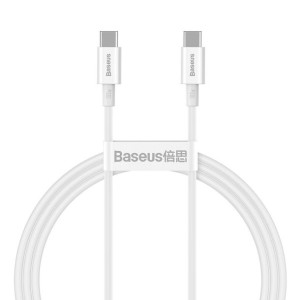 Kabel USB-C do USB-C Baseus Superior Series, 100W, 1m (biały)
