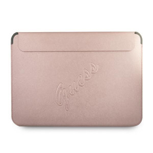 Torba Guess Sleeve GUCS13PUSASPI 13 cali różowy/pink Saffiano Script