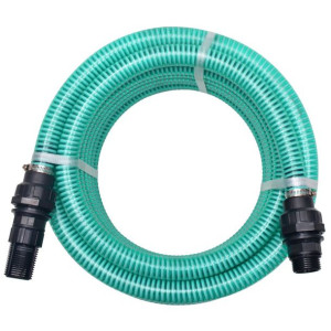 Wąż ssący ze złączkami, 7 m, 22 mm, zielony