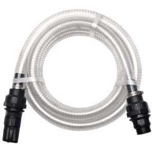 Wąż ssący ze złączkami, 10 m, 22 mm, biały