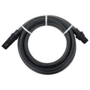 Wąż ssący ze złączami z PVC, 10 m, 22 mm, czarny