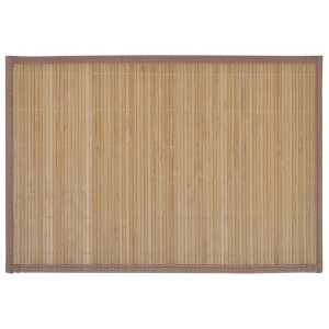 6 Bambusowych brązowych podkładek pod talerze 30 x 45 cm