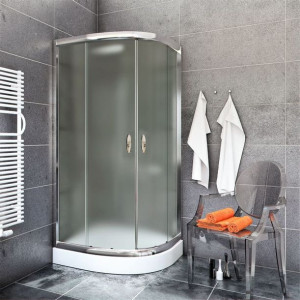 Kabina prysznicowa STYLIO 70x70 mrożona EASY CLEAN + brodzik