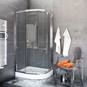 Kabina prysznicowa STYLIO 80x80 bezbarwna EASY CLEAN + brodzik