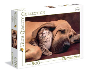 Clementoni Puzzle 500el HQ Fototeca: Pies z kotem