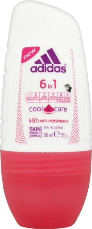 Adidas 6in1 Cool & Care Dezodorant Antyperspirant W Kulce Dla Kobiet 50 Ml