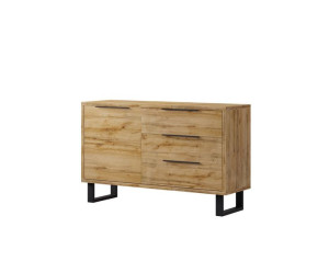 Komoda 144 cm HALLE 47 Dąb Wotan nogi metalowe