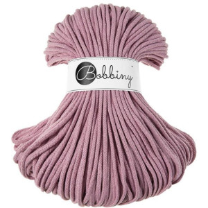 Sznurek pleciony bawełniany Bobbiny Premium / Brudny Róż / Dusty Pink / 5mm