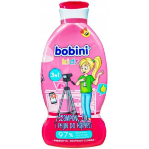 Bobini Kids, Mała Blogerka, szampon, żel i płyn  dla dzieci, 330 ml