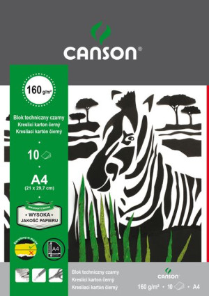 Blok techniczny Canson A4/10k. 160g. czarny