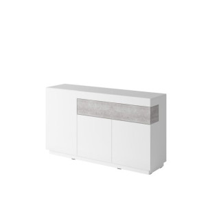 Nowoczesna Komoda 150cm Biały Połysk / Beton SILKE 43