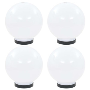 Lampy ogrodowe LED, 4 szt., kuliste, 20 cm, PMMA