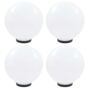 Lampy ogrodowe LED, 4 szt., kuliste, 30 cm, PMMA