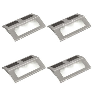 Lampy schodowe, 4 szt., solarne