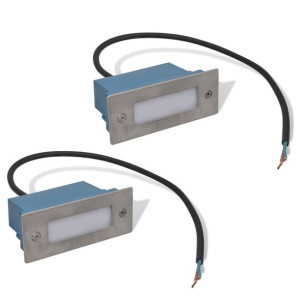 2 Lampki na schody LED w obudowie 44 x 111 x 56 mm