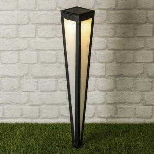 Ogrodowa lampka solarna słupek LED, 75 cm, czarna