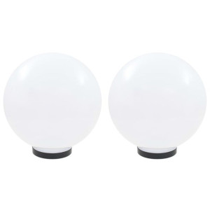 Lampy zewnętrzne LED, 2 szt., kule 30 cm, PMMA